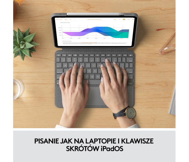 Logitech Combo Touch iPad Pro 11" (1., 2., 3., 4 gen) szary - 1046093 - zdjęcie 15